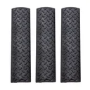 Ergo Diamond Plate Full-Long Rail Covers 3PK - Black - Dirty Bird Industries