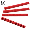 Ergo 4-Slot M-LOK WedgeLok Rail Cover 4PK - Red - Dirty Bird Industries