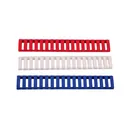Ergo 18-Slot Ladder LowPro Rail Covers 3PK - Red, White and Blue - Dirty Bird Industries