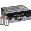 Sig E45AP0-50 Elite Performance 45 ACP Auto Ammo 185 Grain V-Crown Jacketed Hollow Point, 500Rd - Dirty Bird Industries