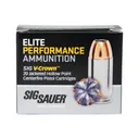 Sig Sauer E40SW1-20 40 S&W 165Gr Elite V-Crown JHP Ammo Handgun Ammo - 200 Rounds - Sig Sauer