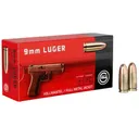 GECO 9mm Ammunition 124 Grain Full Metal Jacket Handgun Ammo - 50 Rounds - 