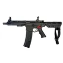 ATI ALPHA MAXX, .223 Rem/5.56, AR-15 Semi-Auto Pistol, 7.5\" Barrel, 60rd Mag, Franklin Armory Binary Trigger Installed, Flip Up Sights, Brace, Black, - American Tactical Imports