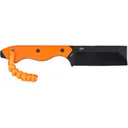 CRKT 4037ER Razel EDC 2.97\" Fixed Chisel Plain Black Oxide D2 Steel Blade, Orange G10 Handle - Columbia River Knife
