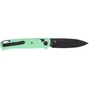 CRKT K430BKP Counterpart EDC 3.38\" Folding Drop Point Plain Black Oxide 12C27 Sandvik SS Blade, Aqua Textured Green Handle - Columbia River Knife