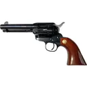 Cimarron Huckleberry PP346HUCKENG Revolver, .45 Long Colt, 3.5\" Nickel Engraved, 6-Round, Poly-Ivory Grip, \"Huckleberry\" Backstrap Engraved - Cimarron
