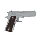 Tisas 1911A1 Desperado 9+1 4.25\" Hard Chrome Plated Barrel, High Polished Chomium Coated Serrated Steel Slide & Frame w/Beavertail, Checkered Wood Grips - 10100112 - Tisas Trabzon Arms Industry