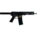 Great Lakes Firearms AR15 Pistol, .223 Wylde, 7.5\" 416r Stainless Steel Barrel, 7.125\" M-LOK Rail, Pistol Buffer Tube, Saved By The Splatter Black Cerakote Finish- GL15223SSP S-BLK - Great Lakes Firearms