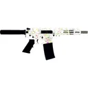 Great Lakes Firearms AR15 Pistol, .223 Wylde, 7.5\" 416r Stainless Steel Barrel, 7.125\" M-LOK Rail, Pistol Buffer Tube, Saved By The Splatter White Cerakote Finish- GL15223SSP S-WHT - Great Lakes Firearms