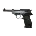 Walther P38 Pistol, Post War Aluminum Frame 4.9\" Barrel, 9mm, Military Surplus, Good / VG Condition, 8 Round Mag, C&R Eligible - MFG # HG7653A-G - Walther