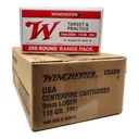 Winchester Ammo USA9W USA Centerfire 9mm Luger 115 GR Full Metal Jacket, Brass, Boxer, Reloadable - 1000 Round Case - Winchester