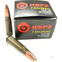 Russian Klimovsk 7.62x39 Ammunition, Lacquer Coated Steel Case, FMJ, 123 Grain, Lead Core, Non-Corrosive, Berdan Primed - 1000 Round Case - Kspz