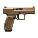 Canik TP9DA FS Semi-Automatic, Striker Fired, 9x19mm Pistol, 4.07\" Match Grade Barrel, (2) 18 Round Magazines - Burnt Bronze Finish - HG4873B-N - Canik