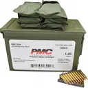 PMC .223 Rem - 55 Grain FMJ Boat Tail - On Stripper Clips / 6 Bandoleers in Ammo Can - 840 Rounds Per Can - Mfg # PMC223-AMB - PMC Ammo