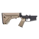 Aero Precision M4E1 Complete Lower Receiver with MOE Grip & UBR Gen2 Stock - Anodized Black with FDE Furniture - APAR600124 - Aero Precision