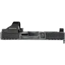 Swampfox - Wolverine Slide Battleworn Gray For Glock 19 Gen 3 Models - RMR Optic Cut - Suppressor Height Fiber Optic Sights - WVS19-BWS - Swampfox