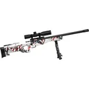 Crickett KSA2153 Precision Complete Package 22 LR 1rd 16.12\" Blued American Flag & Amendment Fixed Thumbhole Stock (Youth) - Davey Crickett