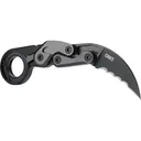 CRKT 4040V Provoke 2.41\" Folding Hawkbill Veff Serrated Black TiN D2 Steel Blade/Black Aluminum Handle Includes Pocket Clip - Columbia River Knife