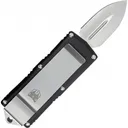 CobraTec Knives BLKOTFMC Money Clip 1.75\" OTF Plain D2 Steel Blade/Black Aluminum Handle Includes Pocket Clip - Cobratec Knives
