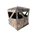 Muddy Ground Blind 250 Three-Person, Blinds, Veil Camo, 270deg Shooting Windows, Water-Resistant 300D Fabric. - GSM Outdoors