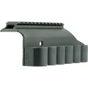 TacStar 1081029 Shotgun Rail Mount with SideSaddle 6 Rounds 12GA Moss 500/590 Black Aluminum/Rubber - Pachmayr Gun Works