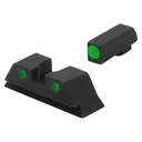 Meprolight USA 417663111 Mepro Hyper-Bright Self-Illuminated Sights Fixed Tritium Green Front & Rear Black Frame for S&W M&P - Meprolight