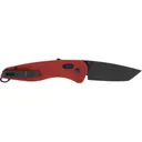 S.O.G SOG-11-41-08 Aegis AT 3.13\" Folding Tanto Plain Black TiNi Cryo D2 Steel Blade/Rescue Red w/Indigo Accents GRN Handle - Studies And Observations Group