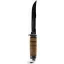 Case 381 Utility Hunter 5\" Fixed Clip Point Plain Mirror Polished Tru-Sharp SS Blade/4.50\" Grooved Leather Handle Includes Sheath - Case Knives