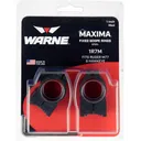 Warne 1TM Maxima Grooved Receiver Ring Set Fixed For Rifle Tikka Dovetail Medium 1\" Tube Matte Black Steel - Warne Mfg