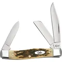 Case 00079 Amber Bone Peach Seed JIG MED Stockman - Case Knives