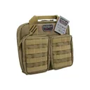 GPS T1411PCT Tactical Double Pistol Case -TAN - Gps Bag