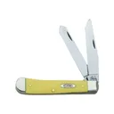 Case 00161 Trapper Folder Chrome Vanadium Clip/Spey Blade Yellow Synthetic Hndl - Case Knives