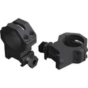Weaver Mounts 48361 Four Hole Skeleton Ring Set 1\" Dia High Matte Black - Weaver Scope Mounts