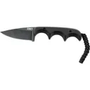 CRKT 2384K Minimalist 2.16\" Fixed Drop Point Plain Black Stonewashed 5Cr15MoV SS Blade/Black G10 Handle Includes Lanyard/Sheath - Columbia River Knife