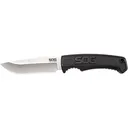 S.O.G SOG-FK1001-C Field 4\" Fixed Clip Point Plain Satin 7Cr17MoV SS Blade Black TPR Handle Includes Sheath - Studies And Observations Group