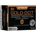 Speer Ammo 23917GD Gold Dot Personal Protection 357 Mag 135 gr Hollow Point (HP) - 20rd Box - Cci