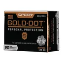 Speer Ammo 23920GD Gold Dot Personal Protection 357 Mag 125 gr Hollow Point (HP) - 20rd Box - Cci