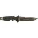 Schrade SW7 Fixed Blade Tanto 9Cr17 High Carbon Steel HL1 Rubber Handle w/Lanyard Hole and Ambidextrous Sheath - Schrade