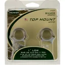 Weaver Mounts 49033 Top Mount Scope Ring Set Quick Detach For Rifle High 1\" Tube Silver Steel - Weaver Scope Mounts