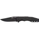 S.O.G SOG-FF1101-C Salute Mini 3.10\" Folding Clip Point Plain Black Oxide 8Cr13MoV SS Blade Black G10 Handle Includes Pocket Clip - Studies And Observations Group