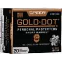 Speer Ammo 23974GD Gold Dot Personal Protection 40 S&W 180 gr Hollow Point (HP) - 20rd Box - Cci