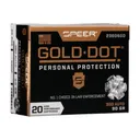 Speer Ammo 23606GD Gold Dot Personal Protection 380 ACP 90 gr Hollow Point (HP) - 20rd Box - Cci