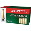 Sellier & Bellot SB38C Handgun 38 Special 158 GR Soft Point - 50rd Box - Sellier And Bellot