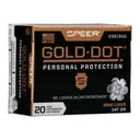 Speer Ammo 23619GD Gold Dot Personal Protection 9mm Luger 147 gr Hollow Point (HP) - 20rd Box - Cci