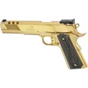 Iver Johnson Eagle XL Ported GIJ38 Pistol, .45 ACP, 6\" Barrel, 8+1, Semi-Auto, 24K Gold, Wood Grips, Ported Barrel. - Iver Johnson Arms