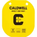 Caldwell 1116703 Gong 8\" Yellow AR500 Steel 0.38\" Thick Hanging - Caldwell Shooting