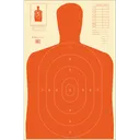 Action Target B-27E Qualification Target Orange Paper 23\"x35\" 100-Pack B27ERED100 - Action Target