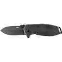 CRKT 2493 Squid Assisted 2.37\" Folding Drop Point Plain Black Stonewash 8Cr14MoV SS Blade Black Stonewashed 2Cr13 SS Handle - Columbia River Knife
