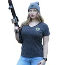 Classic Firearms Women\'s V-Neck T-Shirt - Heather - Us Mfg