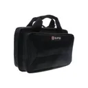 GPS Bags PC15 Pistol Case Black 600D Polyester with Mag Storage, Lockable Zippers & Cushioned Compartment Holds 1 Handgun - Gps Bag